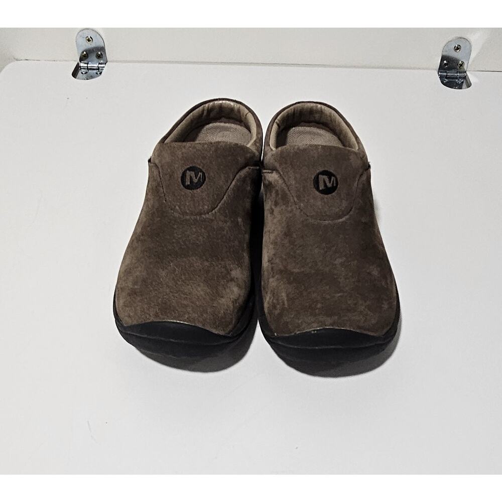 Merrell Ortholite/MOC Qform Slip-on Brown Suede Mule Women Size 5.5